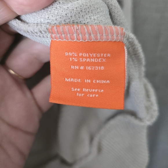 Negative Space Ribbed Hoodie Size Small Beige Cream Sweatshirt Pockets Womens - Picture 4 of 4